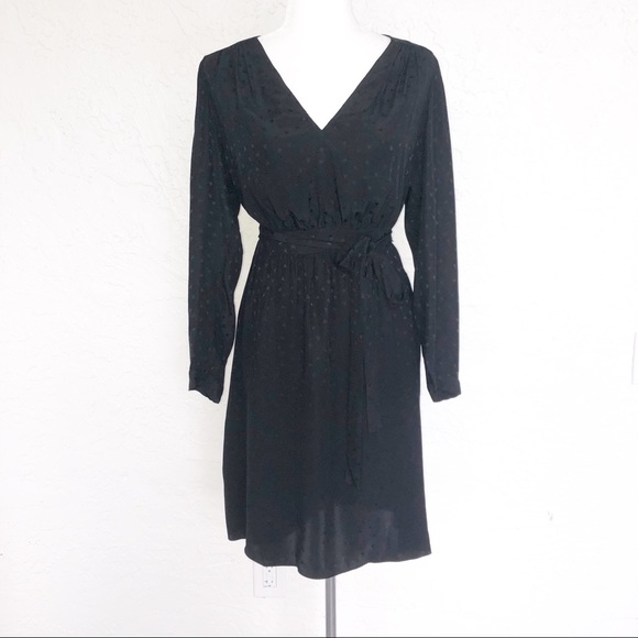 Rebecca Taylor Dresses & Skirts - Rebecca Taylor Black Silk Wrap Dress Hearts 10